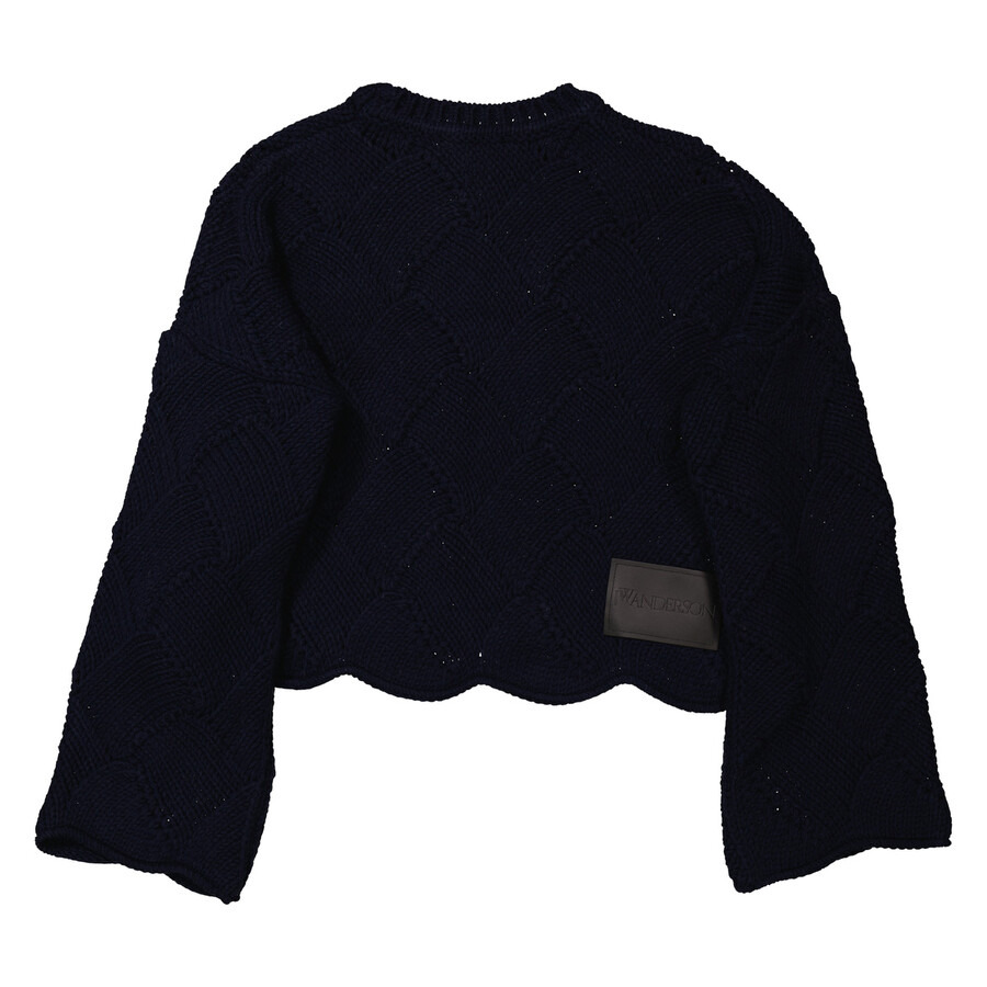 JW Anderson Cropped Weave Knitted Jumper - 6
