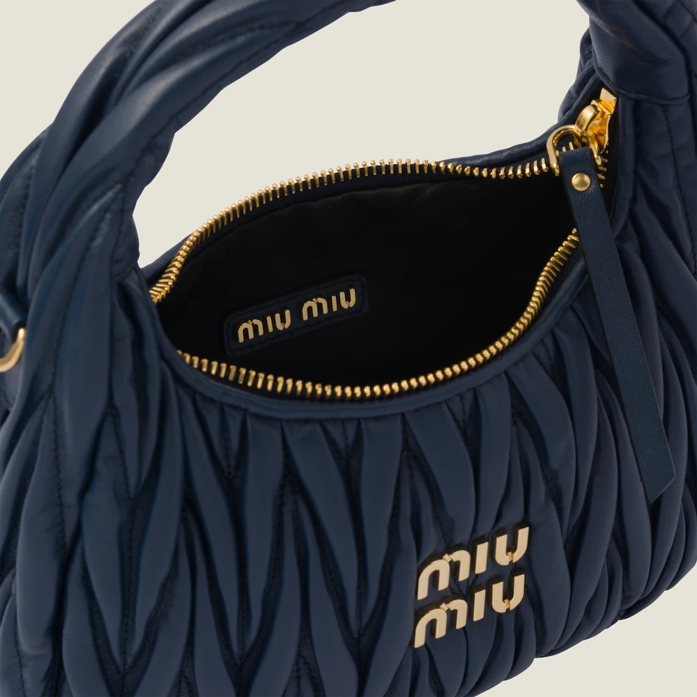 Wander matelassé nappa leather mini hobo bag - 5