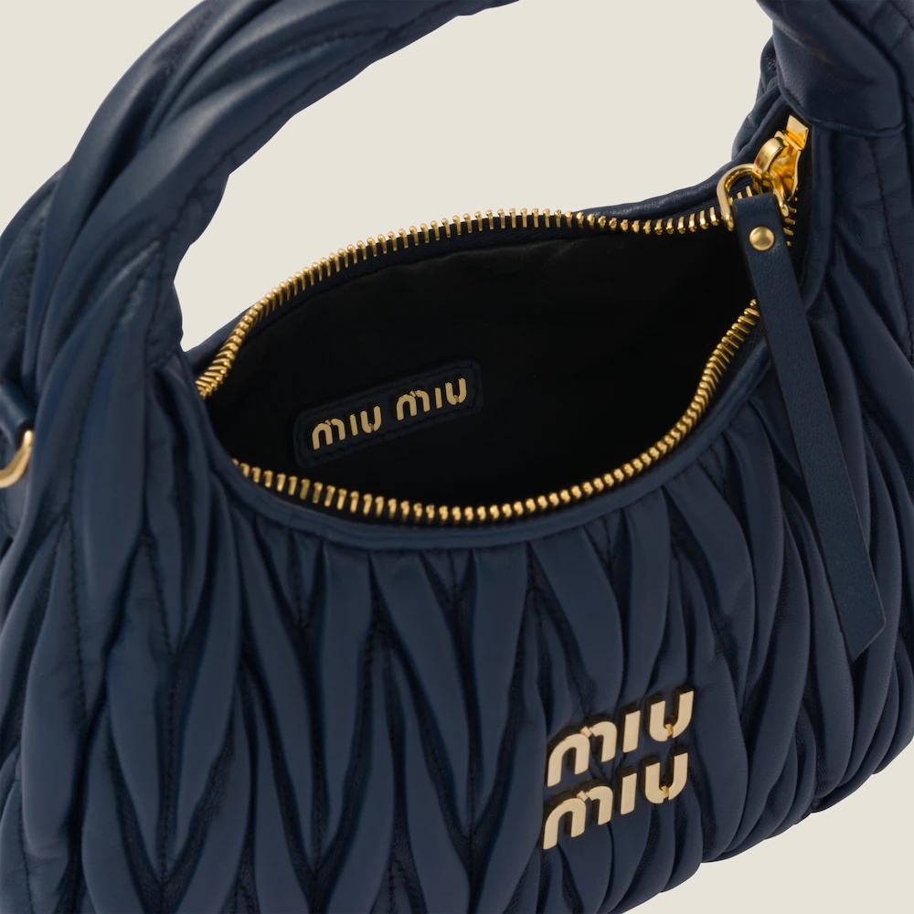 Miu Miu Wander black mini Hobo pouch