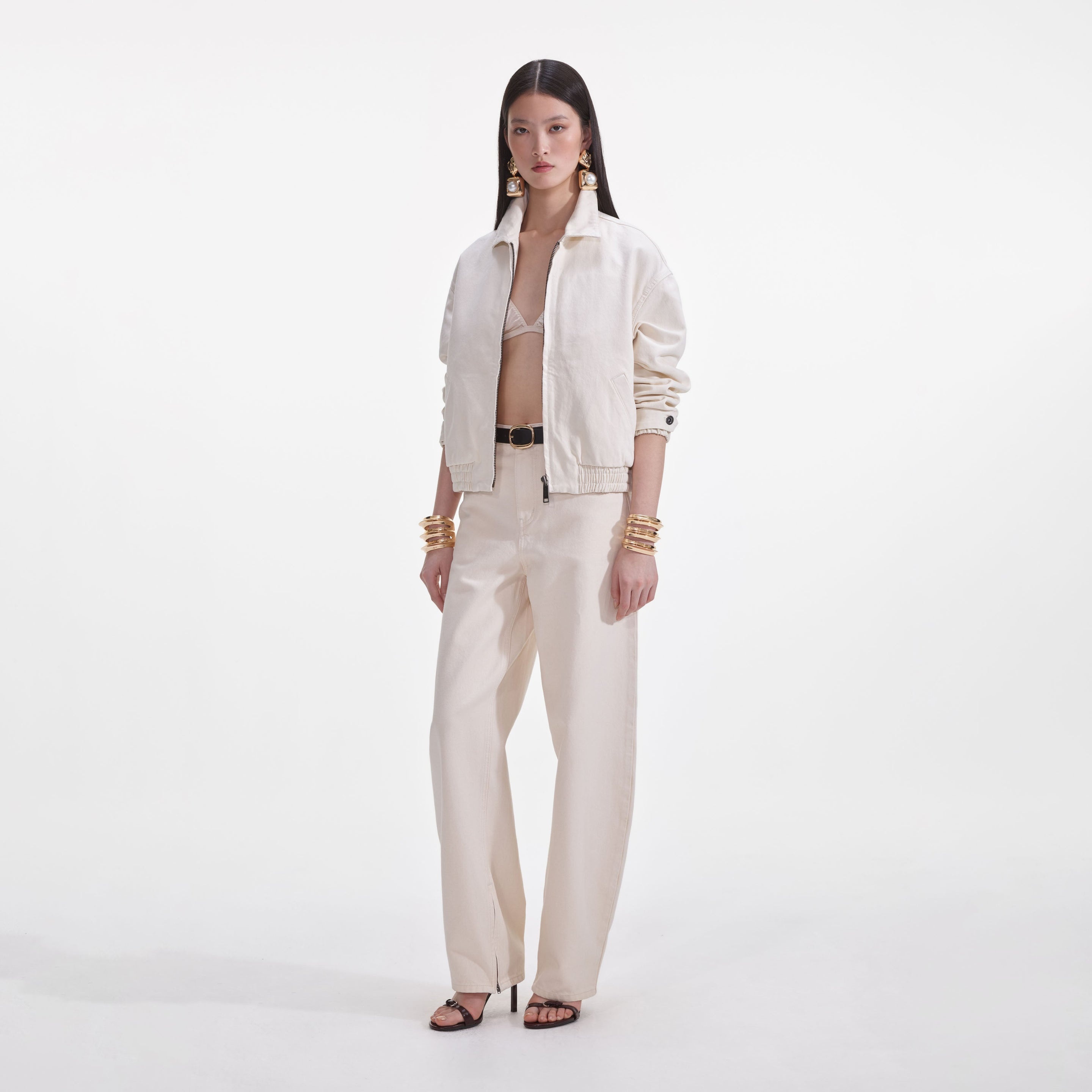 Cream Lightweight Denim Jacket - 2