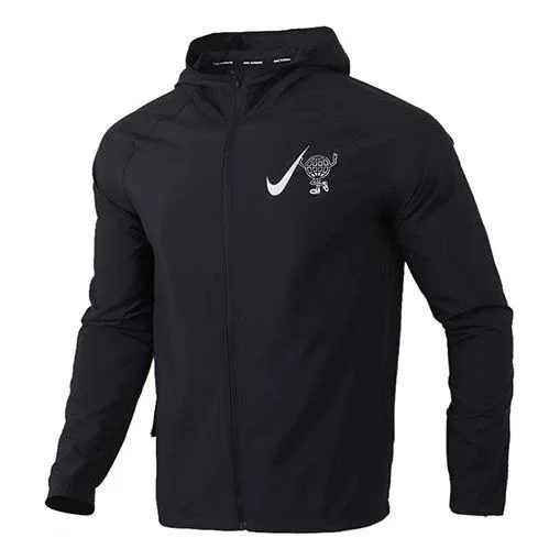 Nike Wild Run Full-length zipper Cardigan hooded Running Jacket 'Black' CK2620-010 - 1