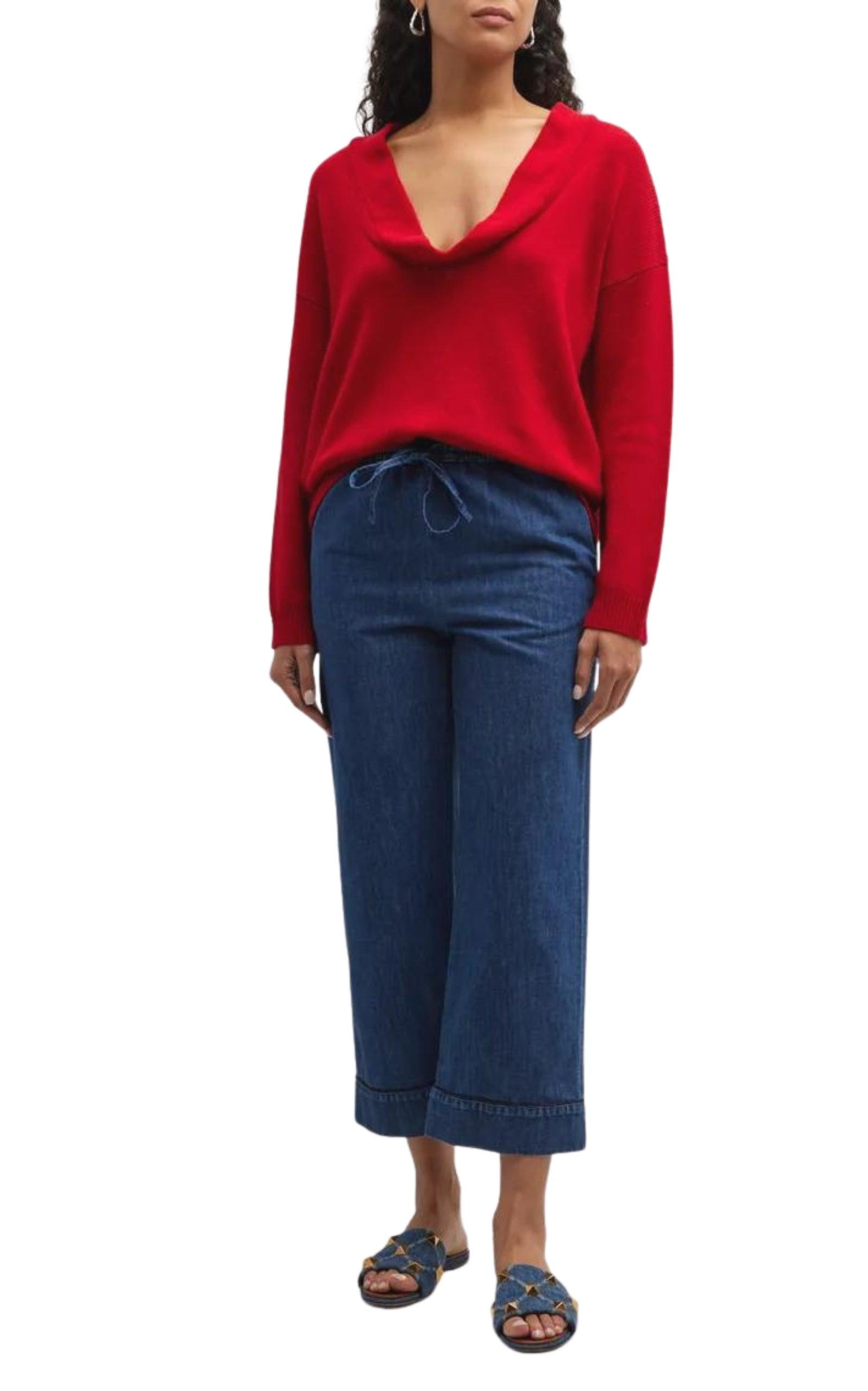 Straight Hem Long-Sleeved Junper - 2