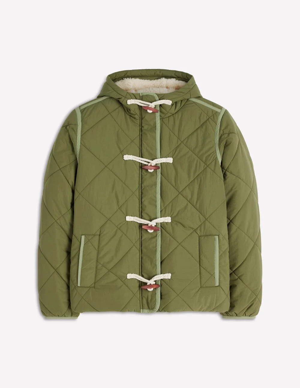 Duffle Quilted Parka-Green - 1