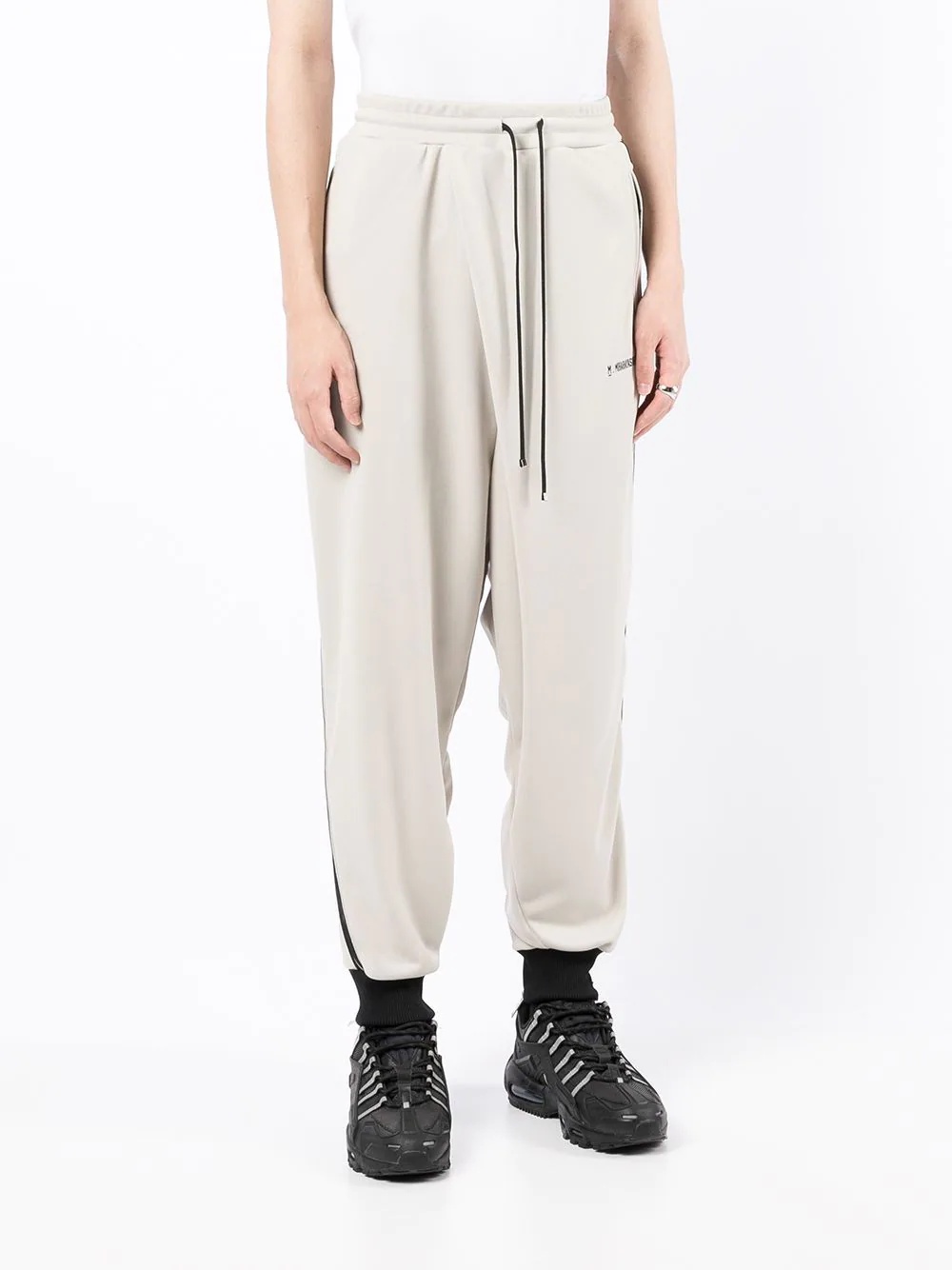 logo-print drop-crotch track pants - 3