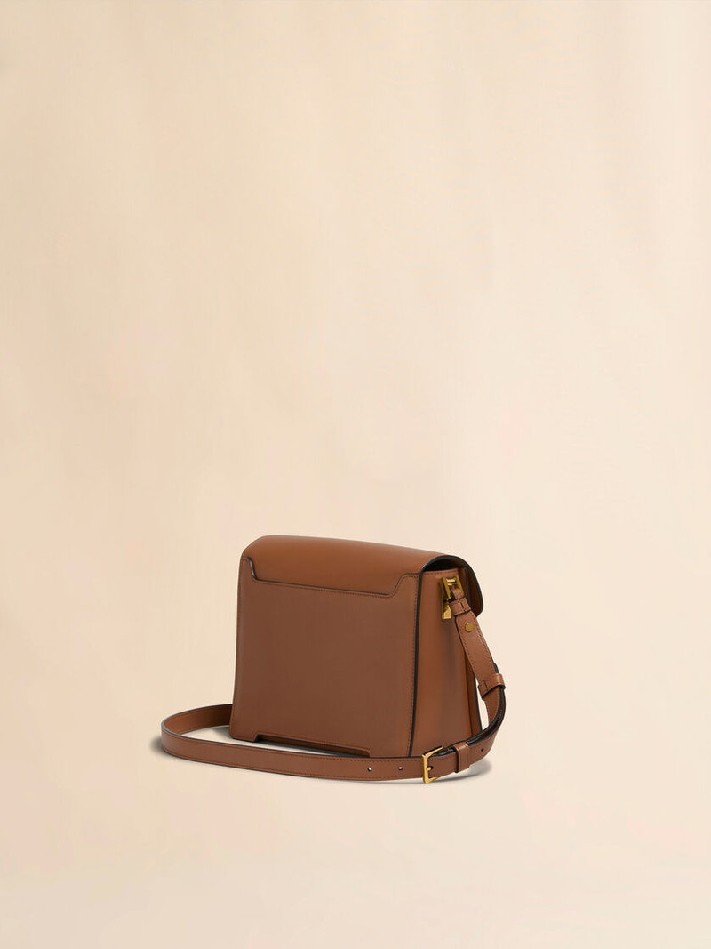 Marni BROWN LEATHER TRUNKAROO MEDIUM SHOULDER BAG outlook
