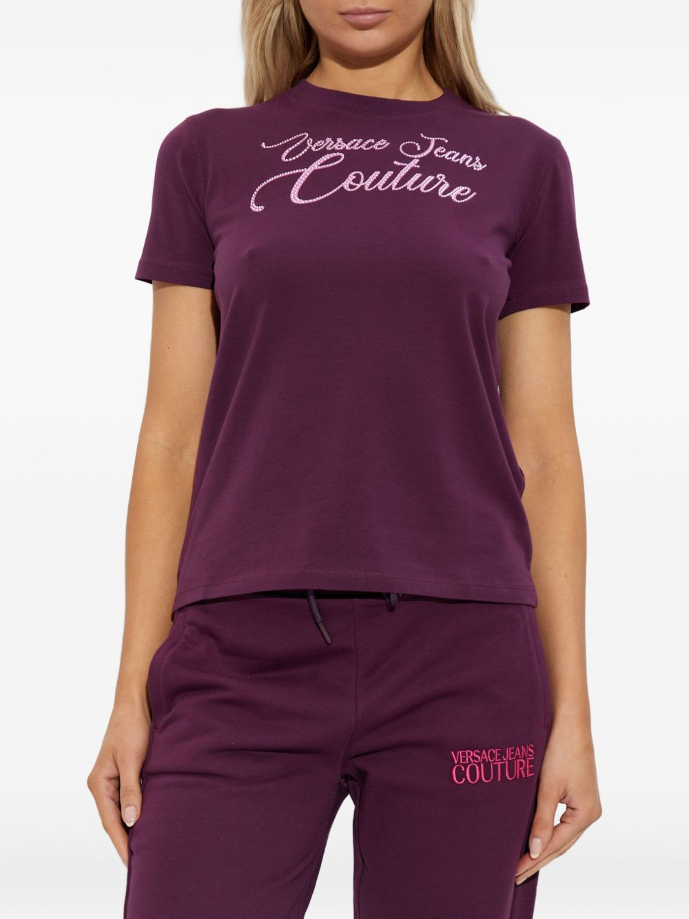 crystal-embellished T-shirt - 3