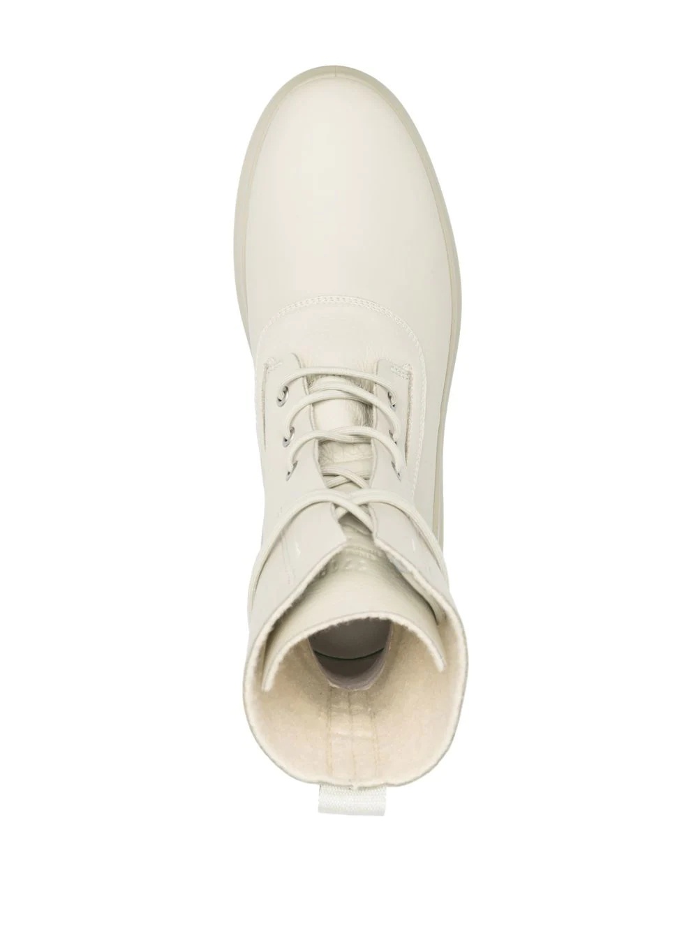 logo-patch leather boots - 4