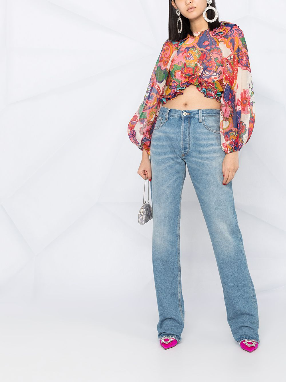 stonewashed boyfriend fit jeans - 2
