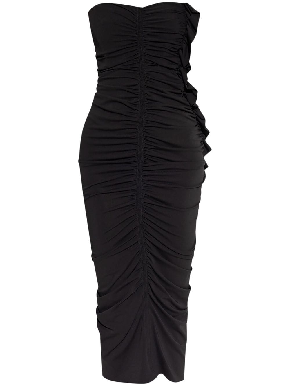 ruched midi dress - 1