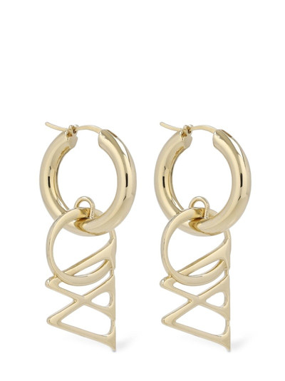 Off-White OW brass hoop earrings outlook