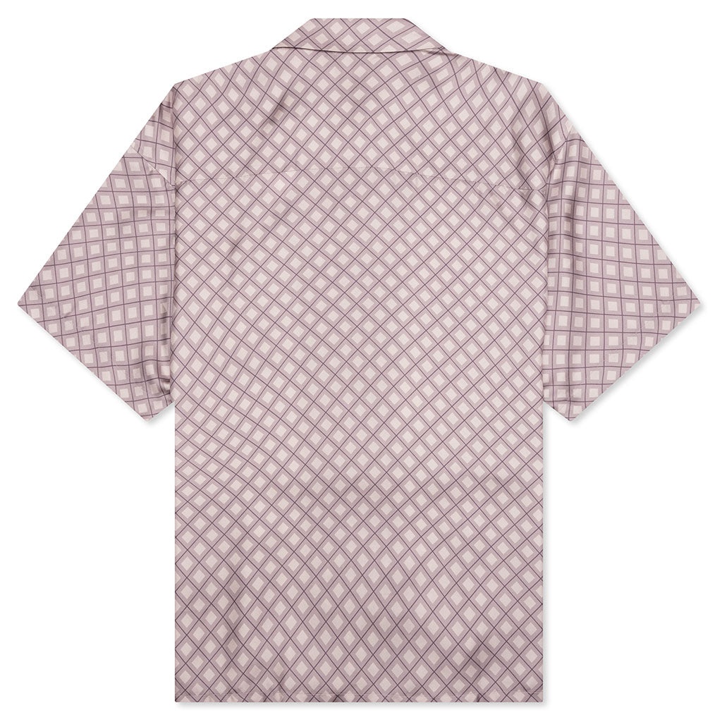 SILK S/S BUTTON UP - HAZE TILE - 2