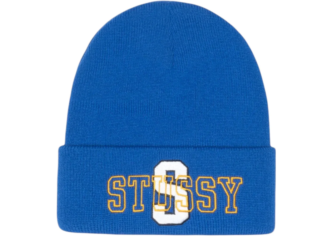 Stussy Cuff Varsity S Beanie Blue - 1