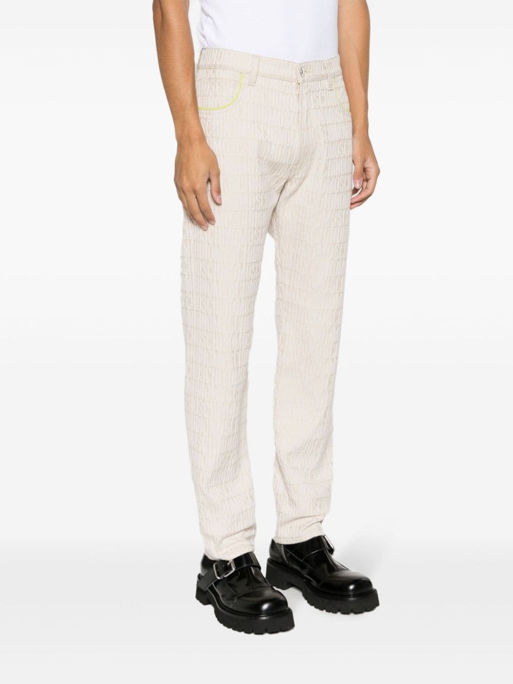 slim-cut logo-embossed jeans - 3