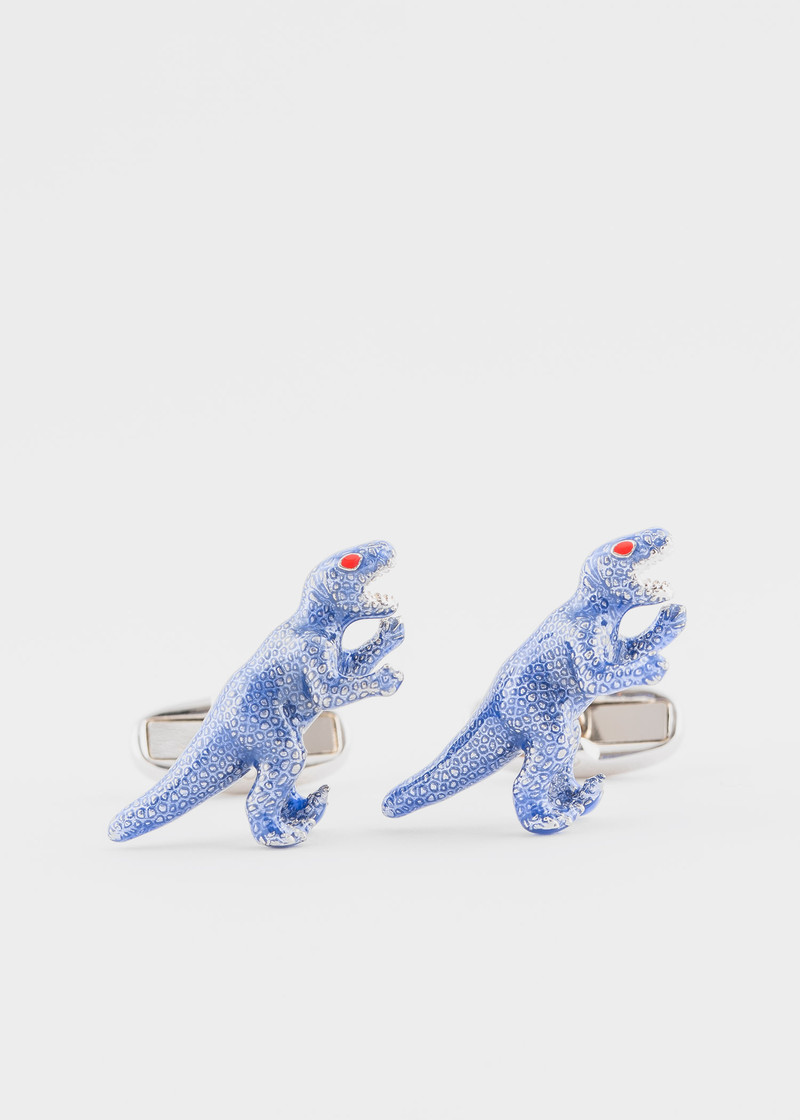 Light Blue 3D 'Dino' Cufflinks 1