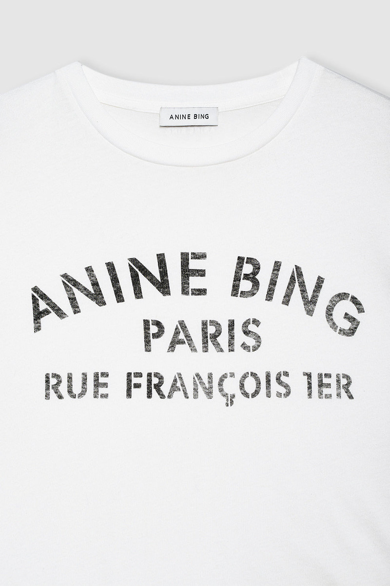 Cohen Tee Paris Stencil - Ivory 4