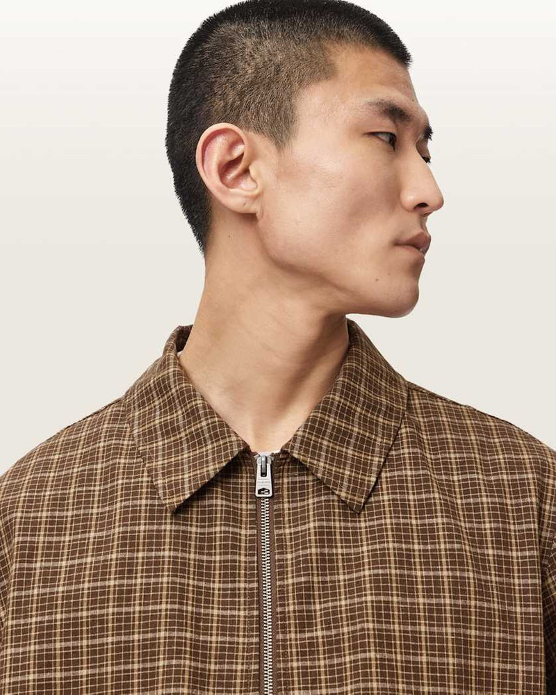 LAKESHAW RELAXED FIT LINEN BLEND CHECK JACKET 6