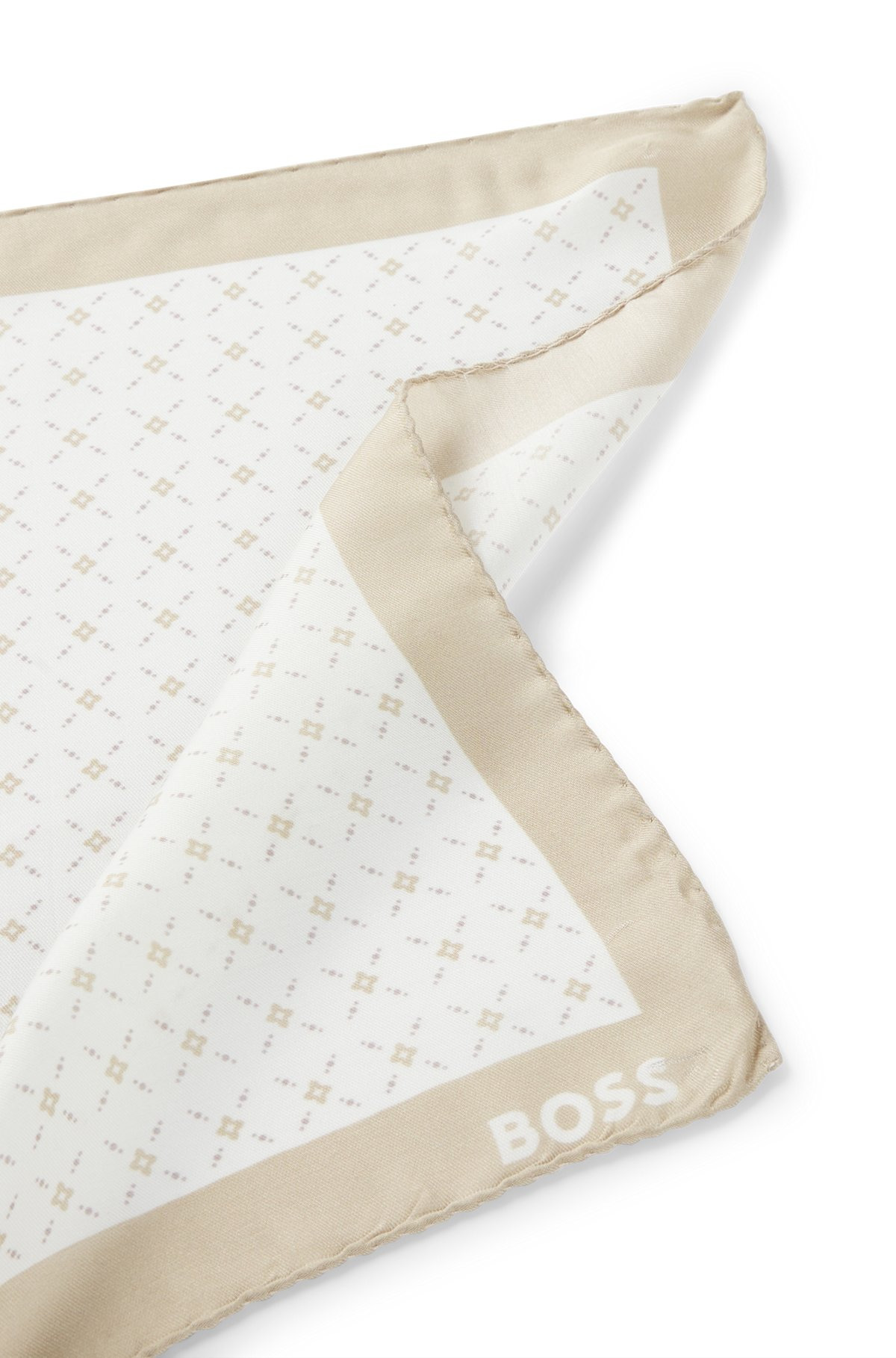 PRINTED POCKET SQUARE WITH LOGO BORDER - 4