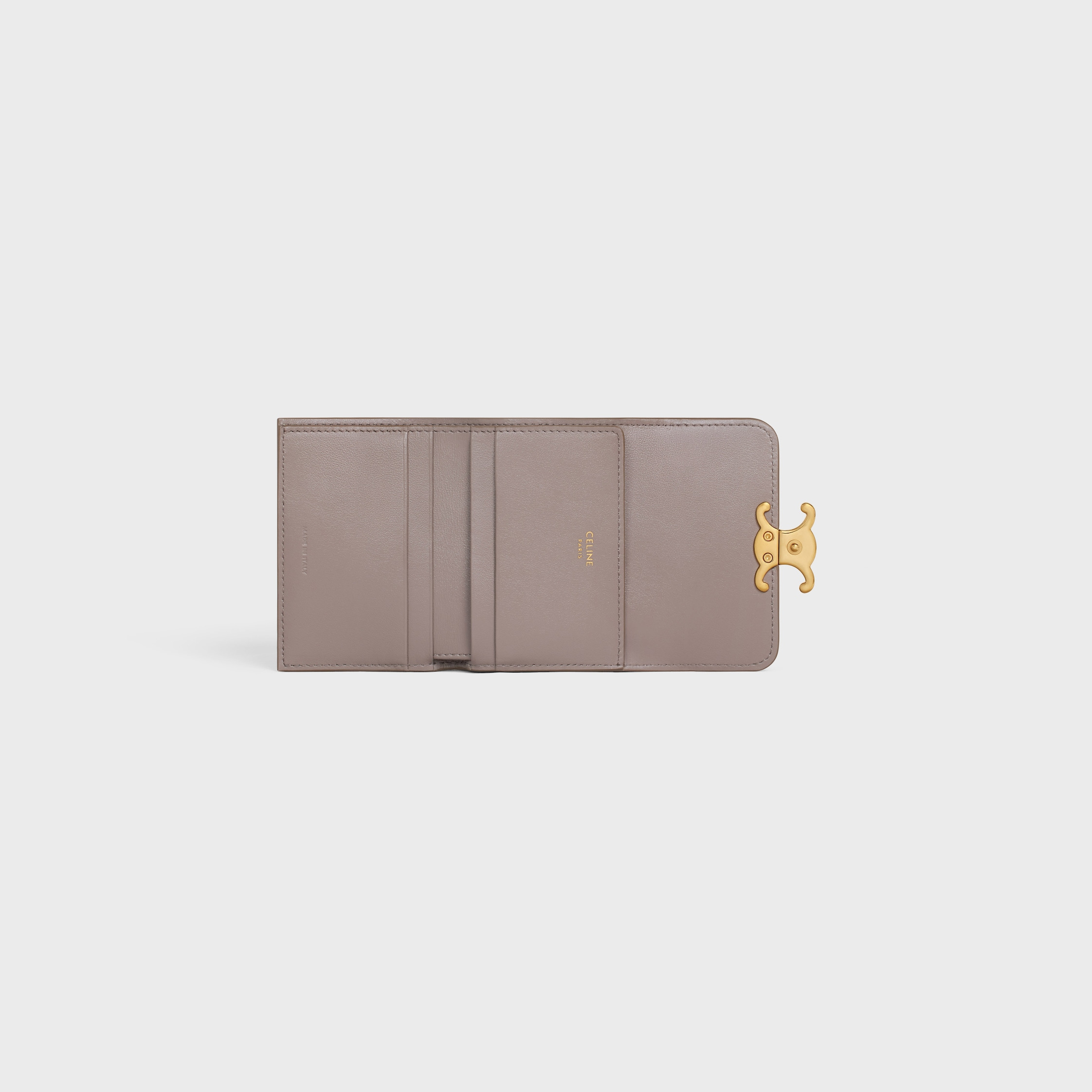 COMPACT WALLET WITH COIN TRIOMPHE in Shiny calfskin - 4