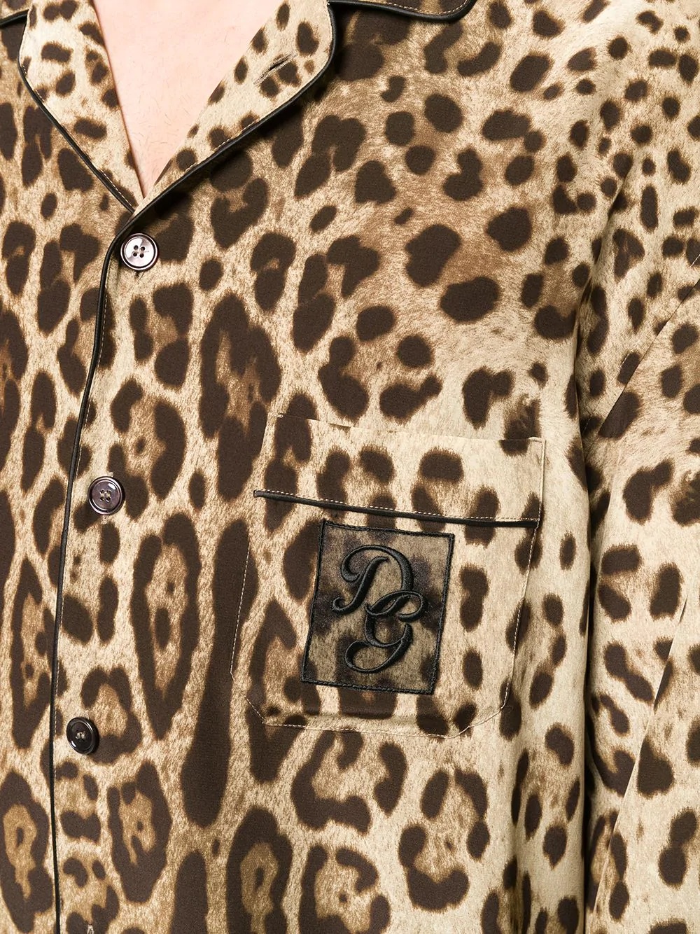 leopard print pyjama shirt - 5