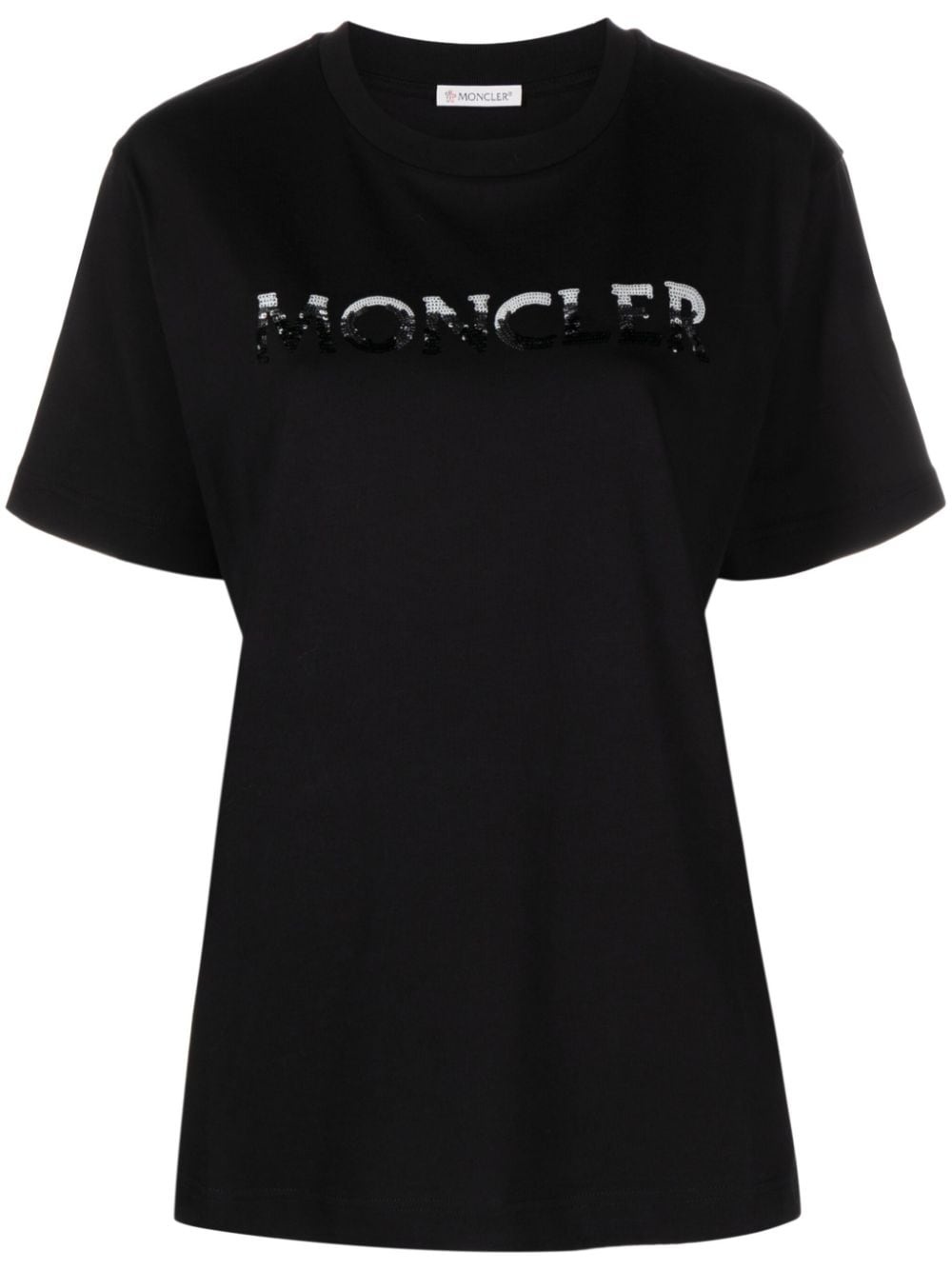 sequin-embellished cotton T-shirt - 1