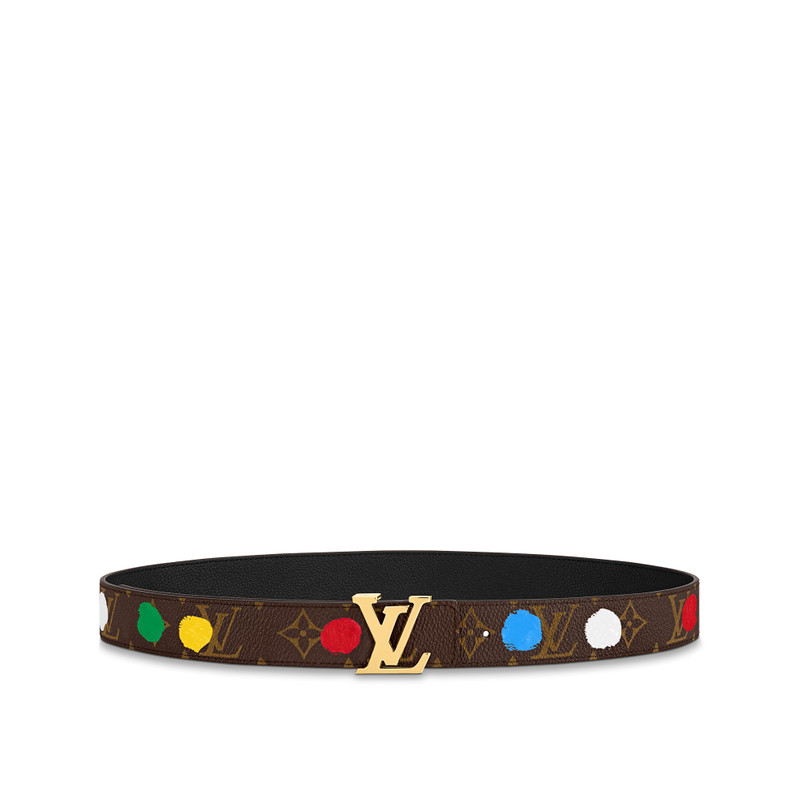 LV x YK LV Initiales 30mm Reversible Painted Dots Belt 1