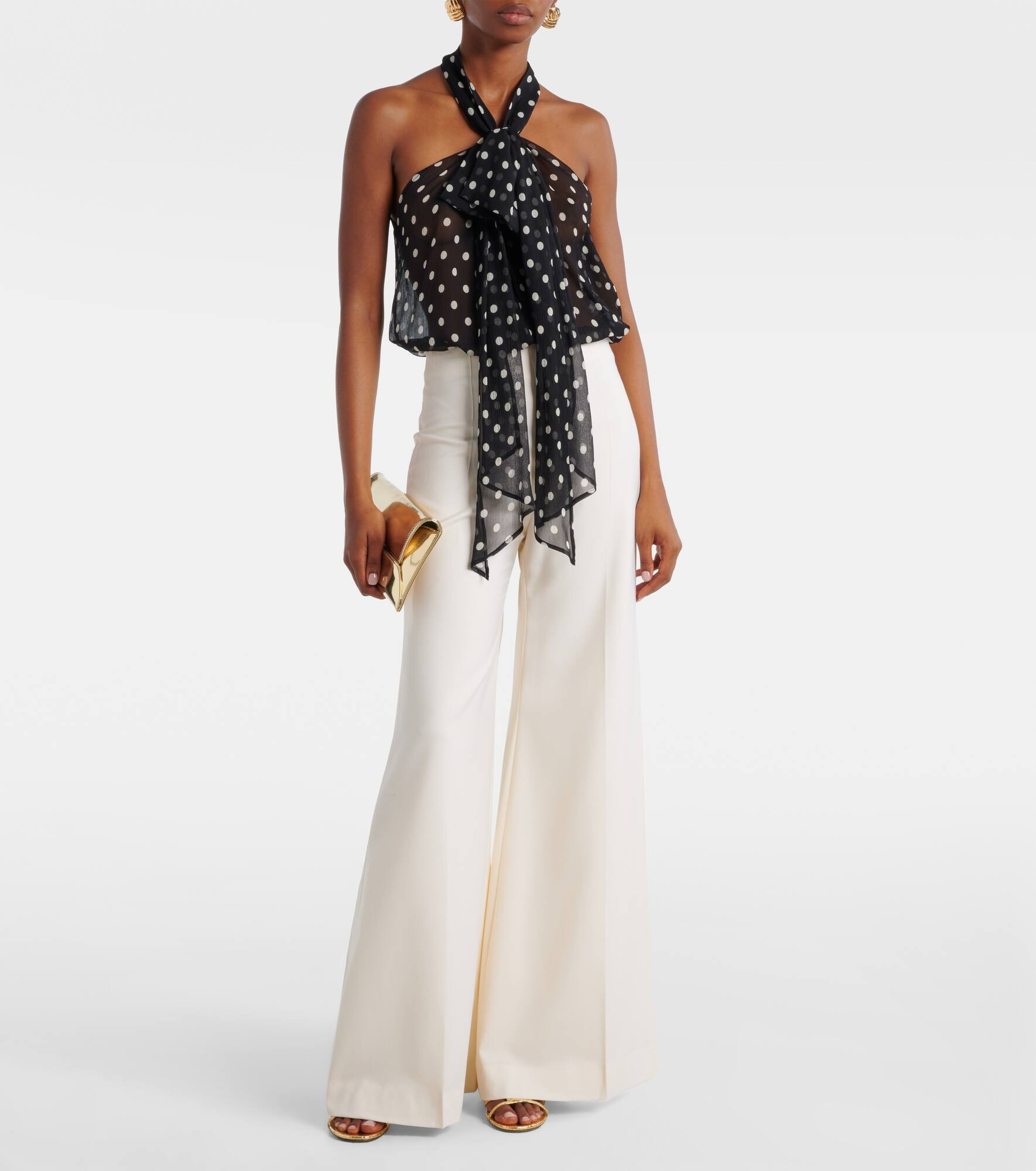 Polka-dot sheer silk tank top - 2