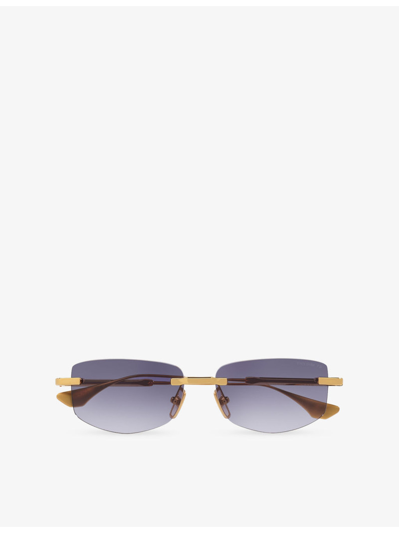 D4000529 Rectangle-Frame Metal Sunglasses 3