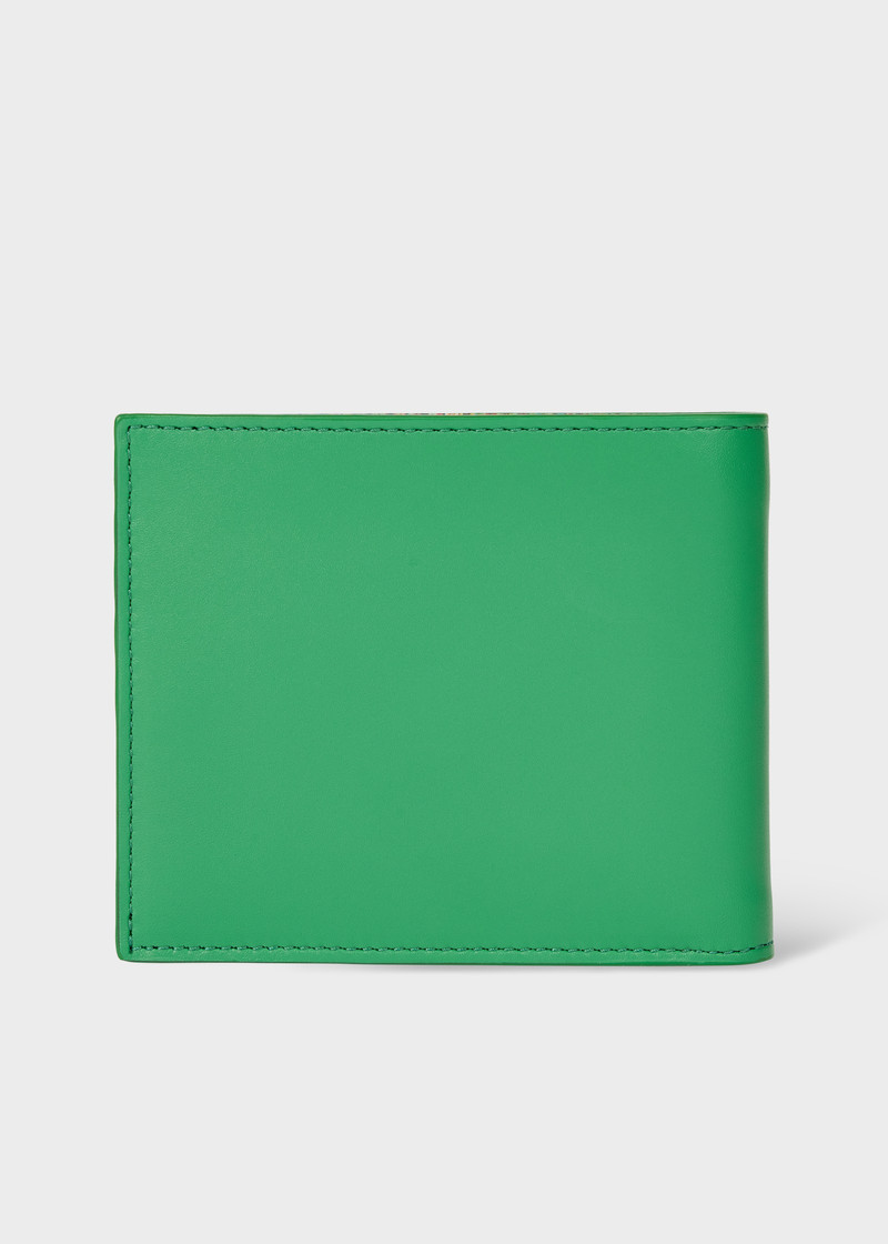Paul Smith Green Leather 'Signature Stripe' Interior Billfold Wallet outlook