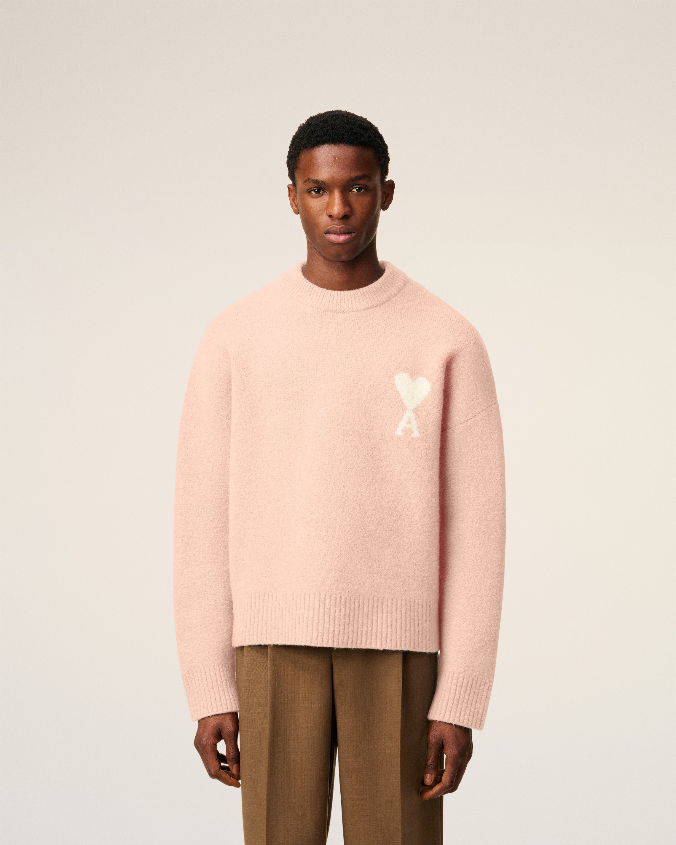 PINK ALPACA AMI DE COEUR CREWNECK SWEATER - 3