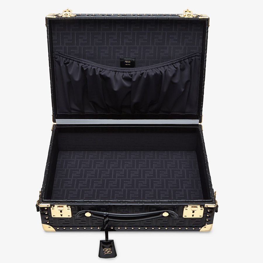 Black leather suitcase - 4