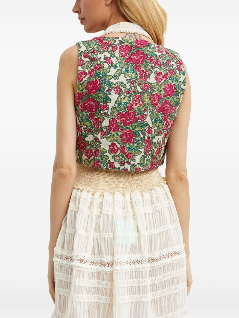 Nova Cambric floral-embroidered waistcoat 3