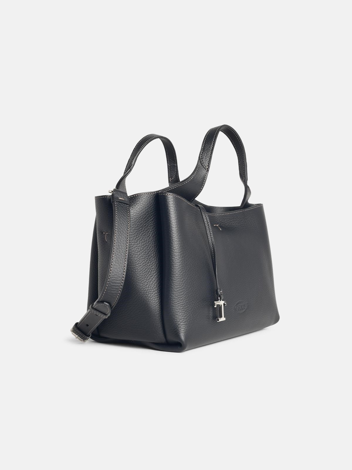 BLACK LEATHER BAG - 2
