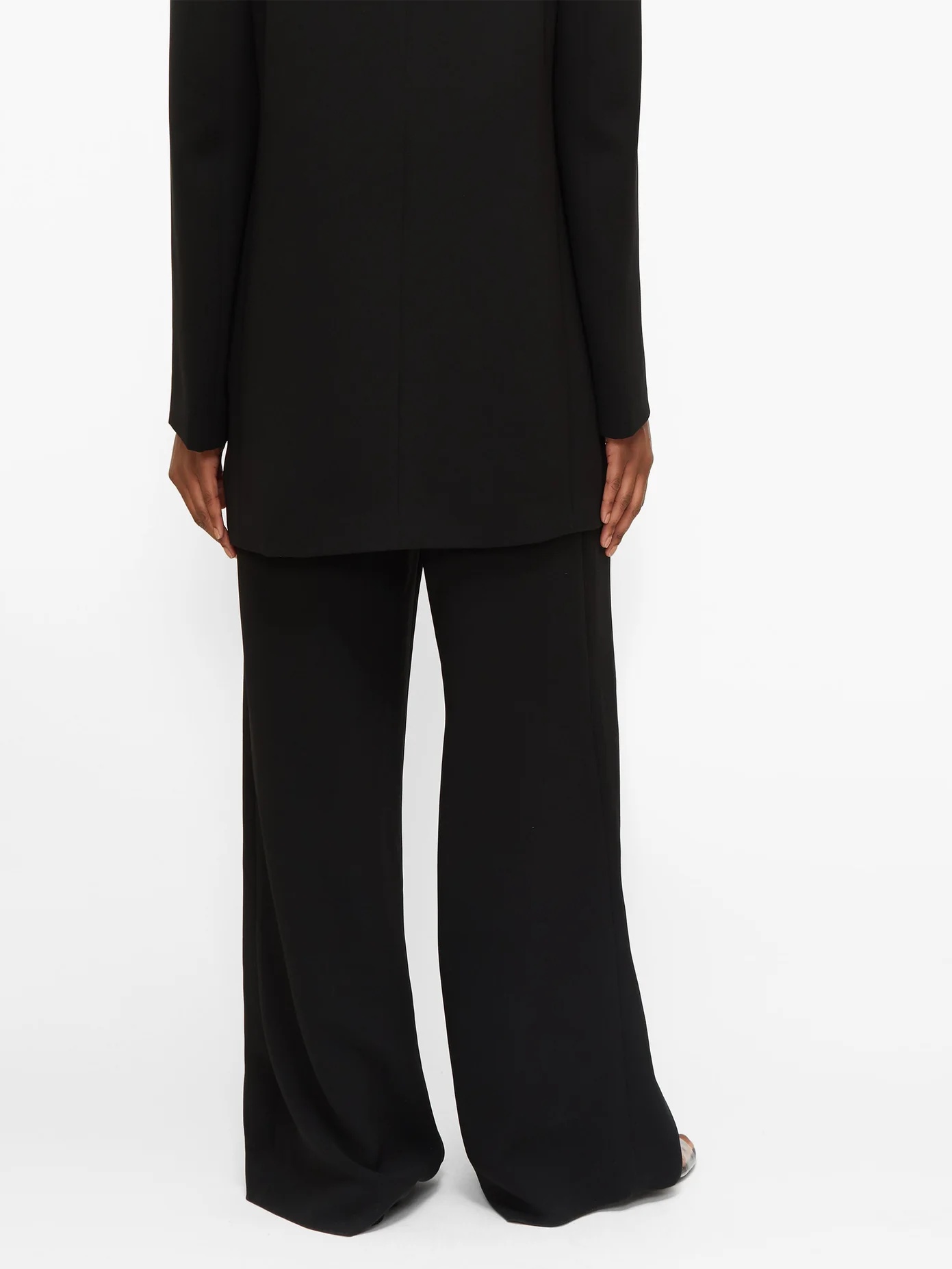 Lucinda high-rise crepe wide-leg trousers - 6