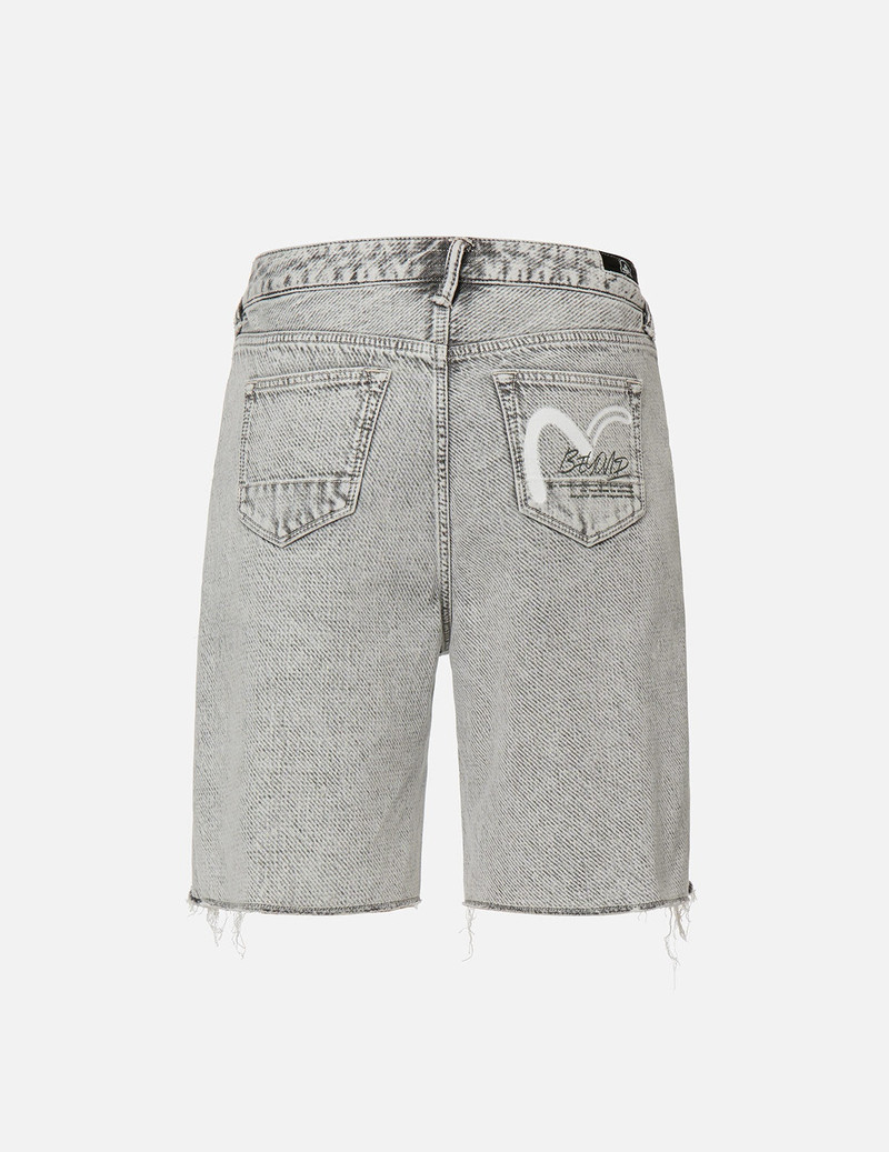 EVISU Distressed Bermuda Denim Shorts outlook