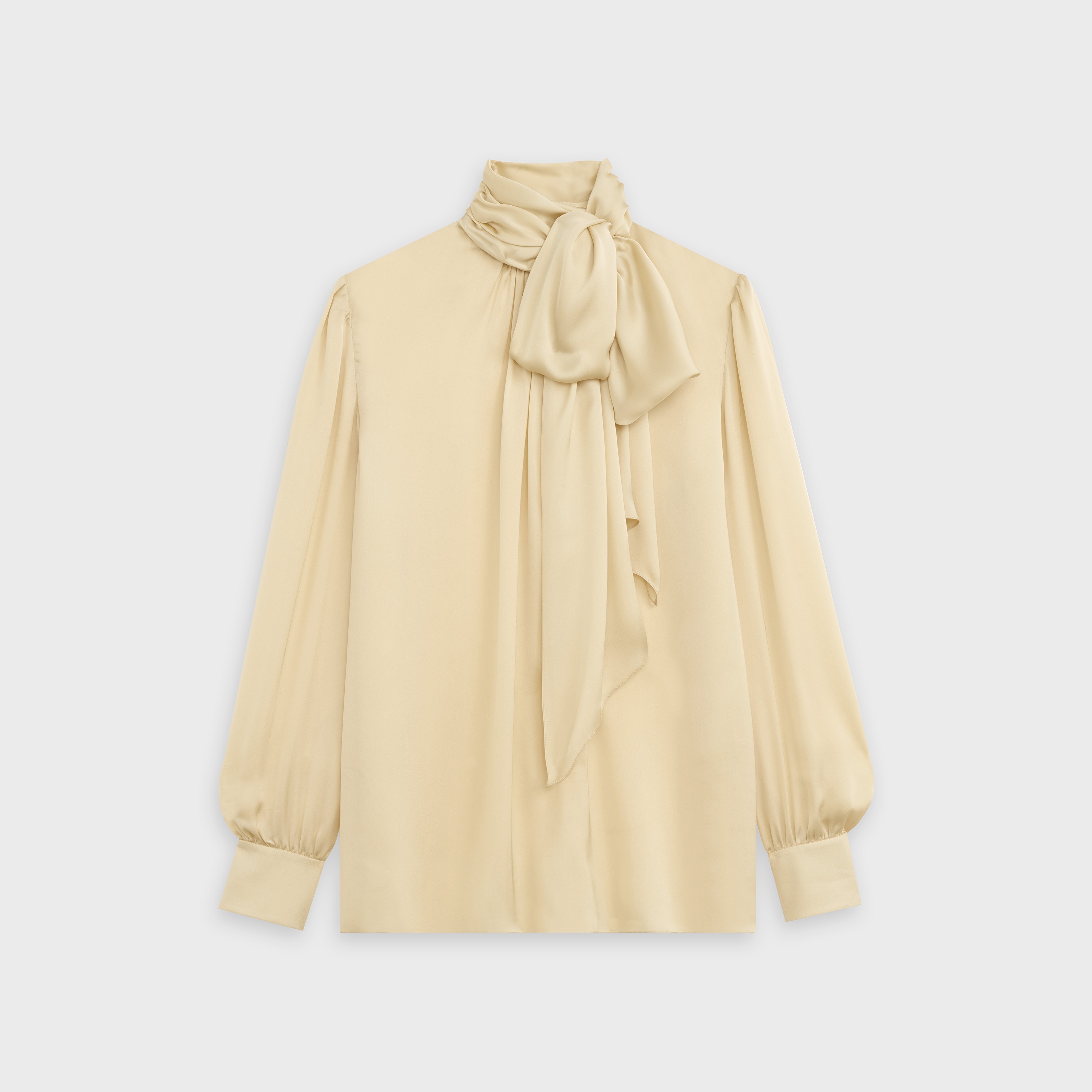 'LAVALLIÈRE' BLOUSE IN SILK CHARMEUSE - 1