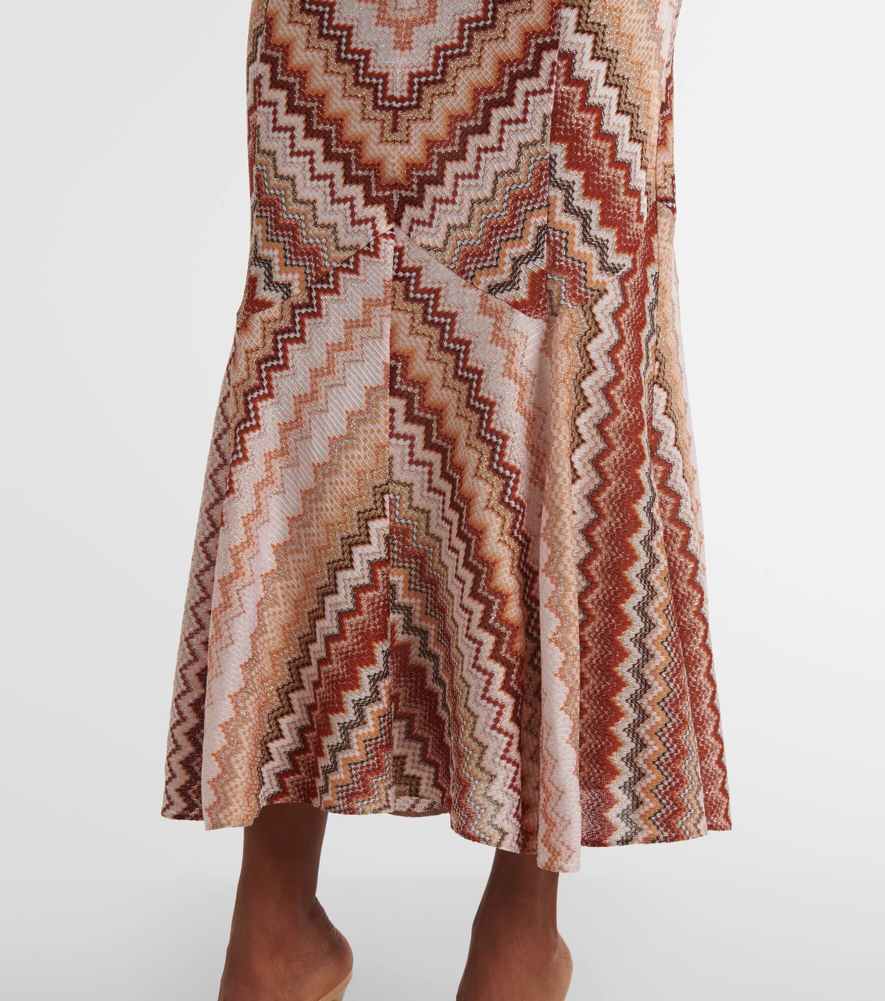 Zigzag lamé maxi dress - 5