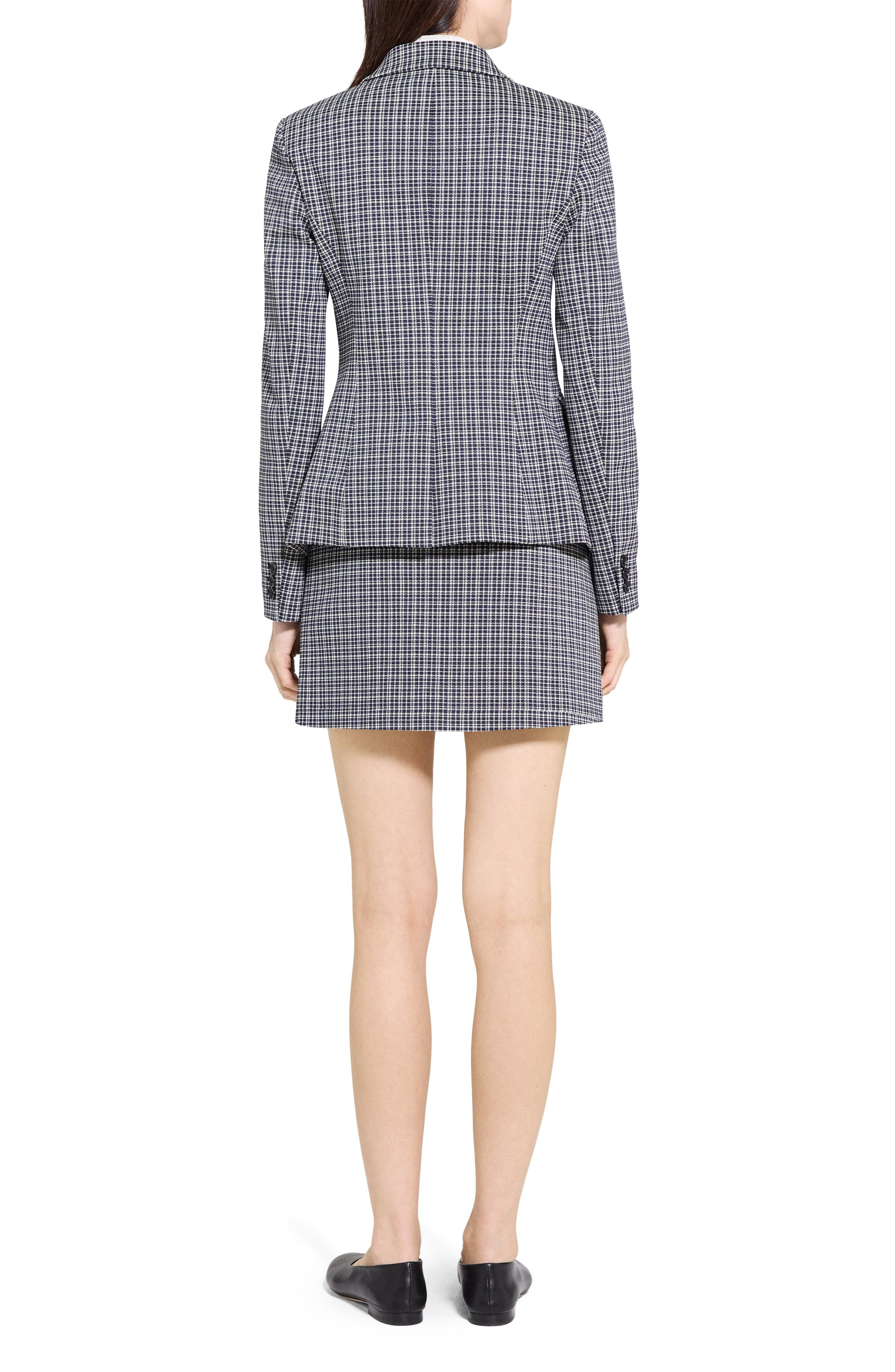 Theory Carissa Plaid Blazer in Almond Multi at Nordstrom - 7
