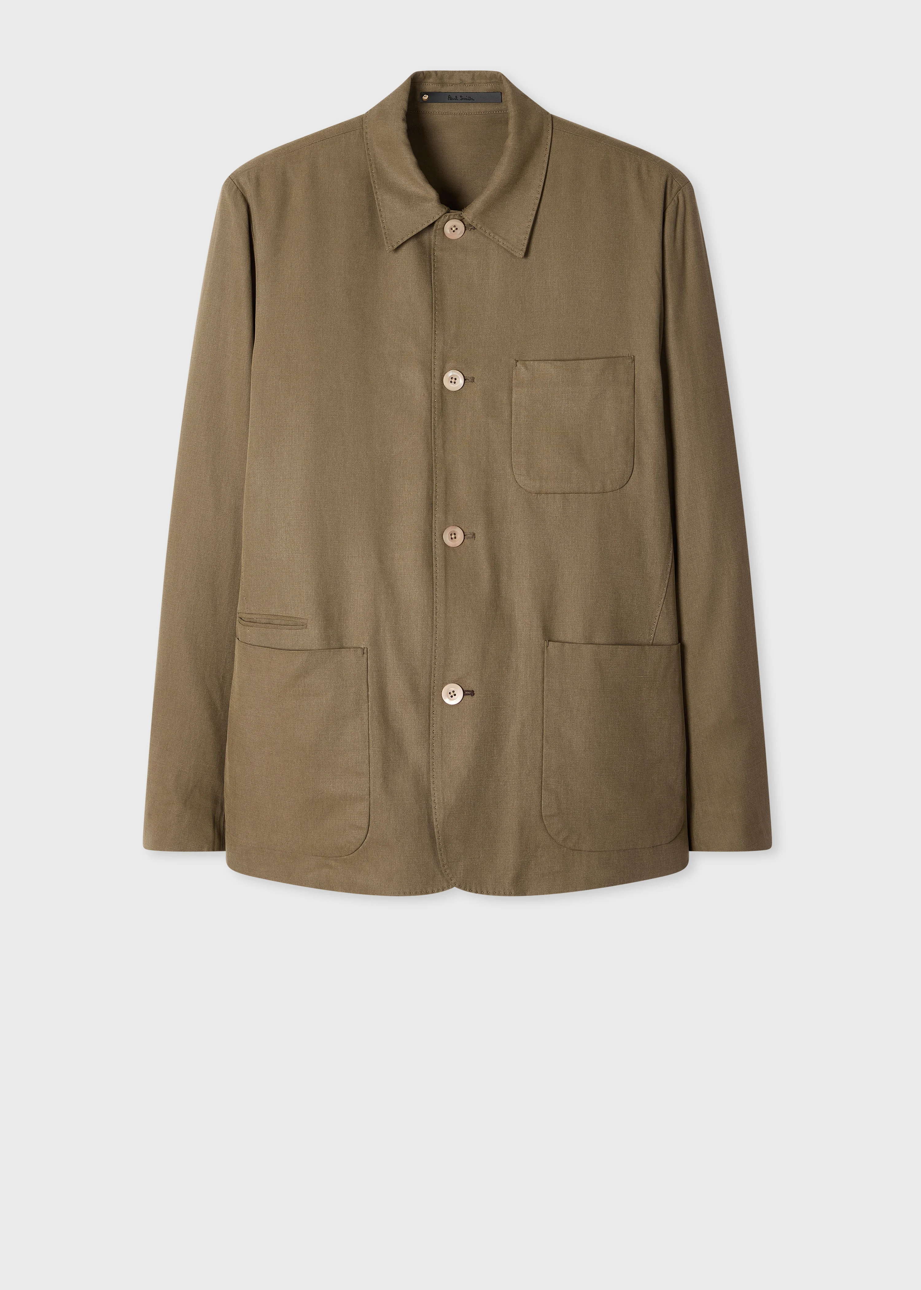 Khaki Lyocell-Twill Work Jacket - 1