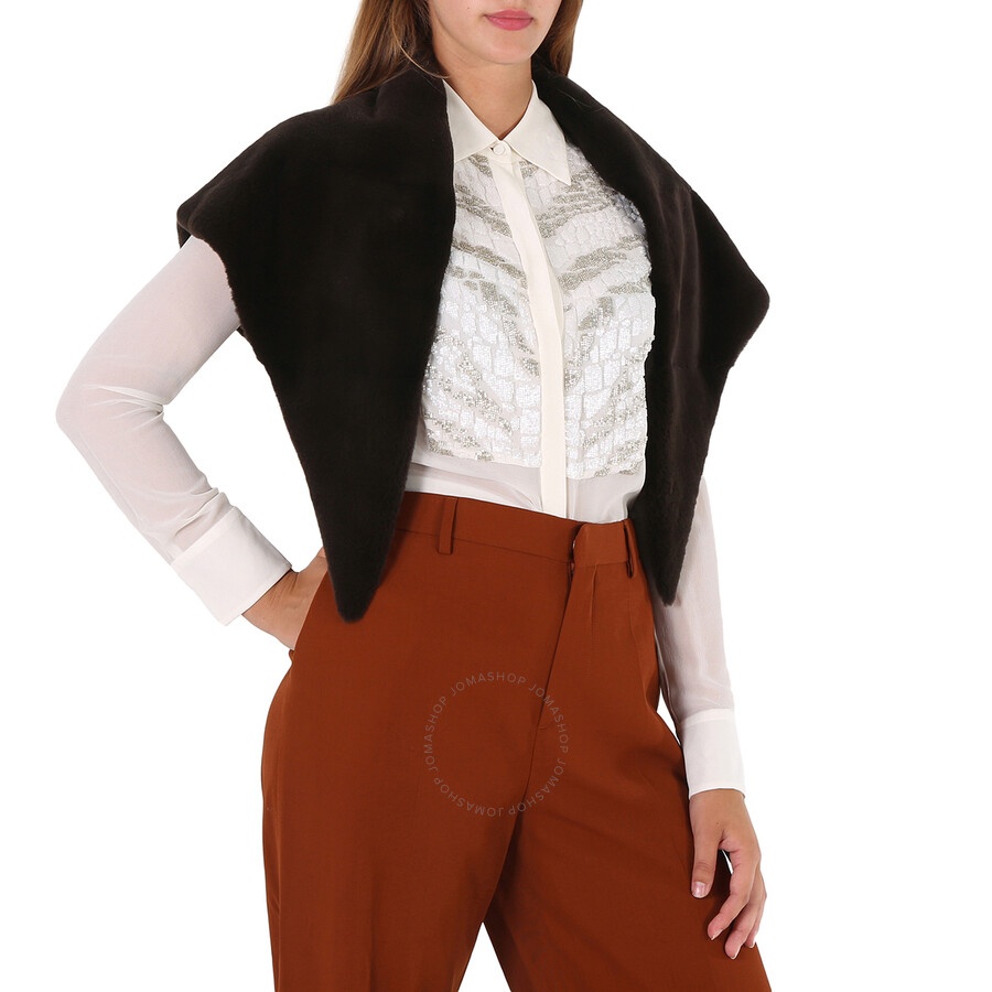 Hermes Exceptionals Vison Et Soie Cape - 2
