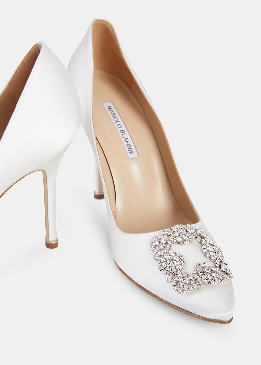 Hangisi 105 Satin Cream Pumps - 4