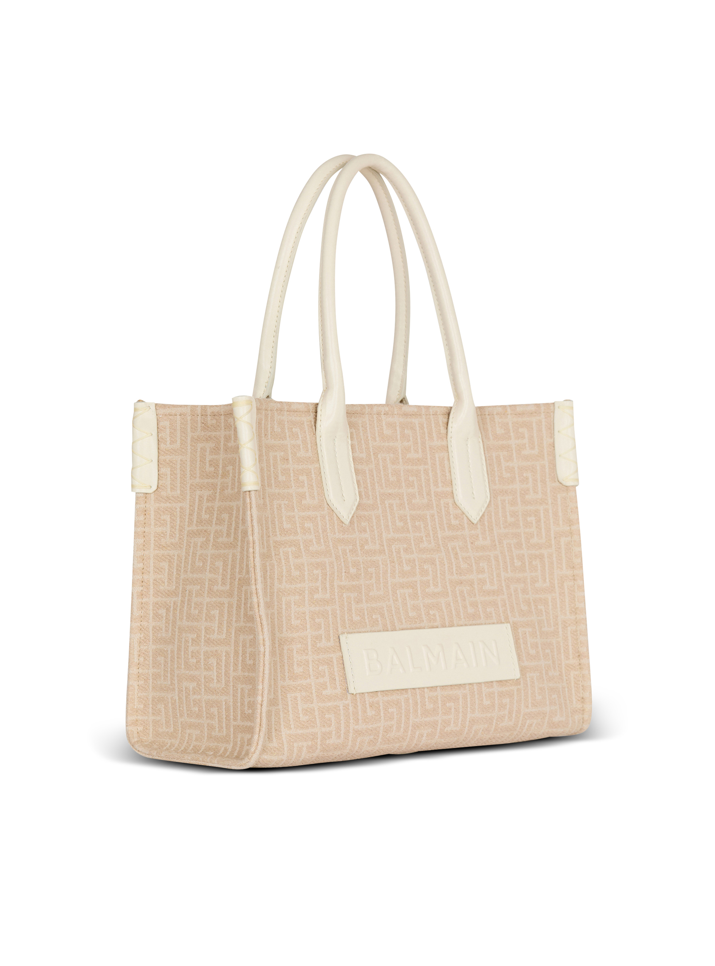 B-Army 36 monogrammed canvas jacquard and leather tote bag - 3