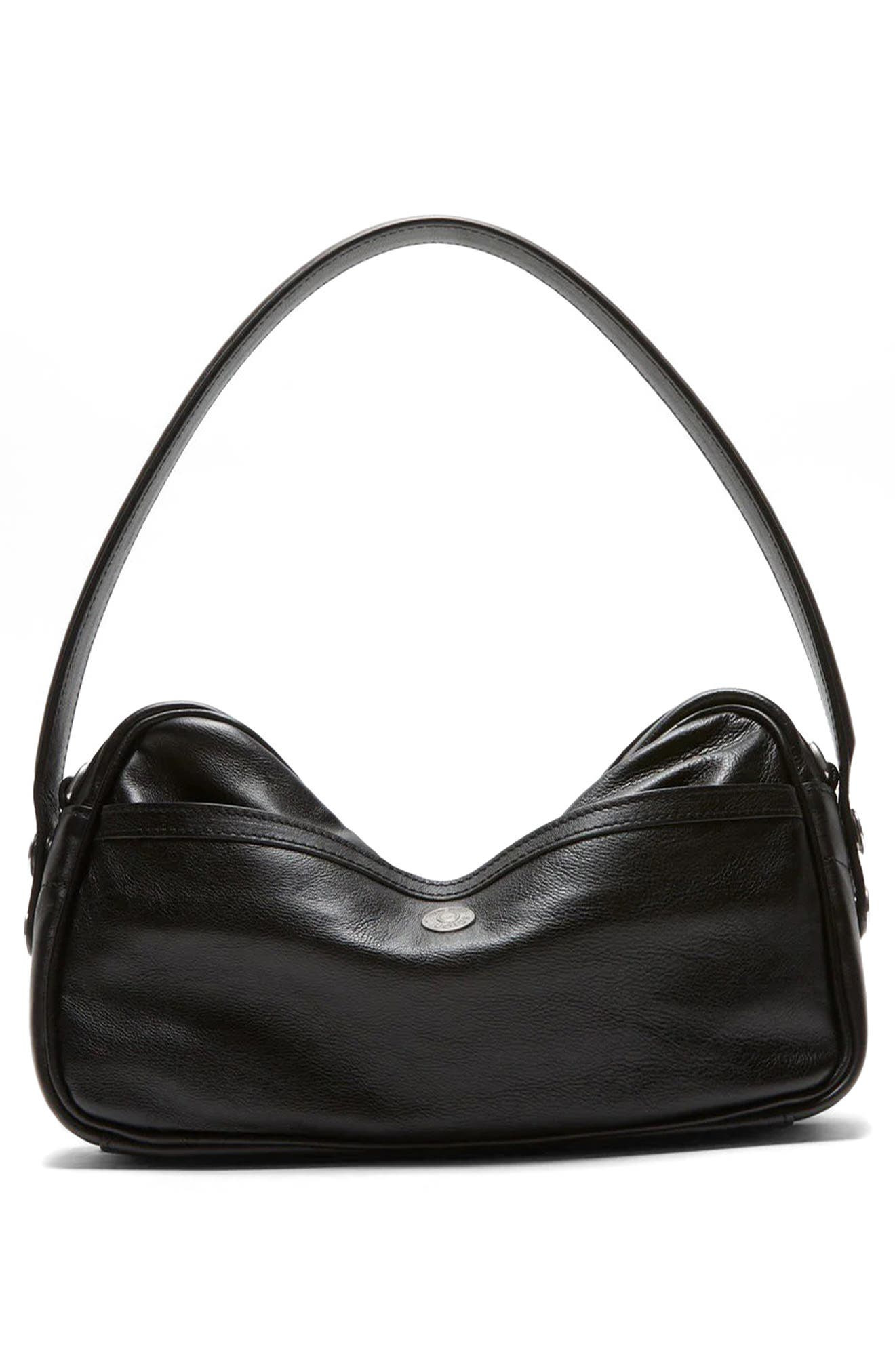 Acne Studios Small Camero Leather Shoulder Bag in Black at Nordstrom - 4
