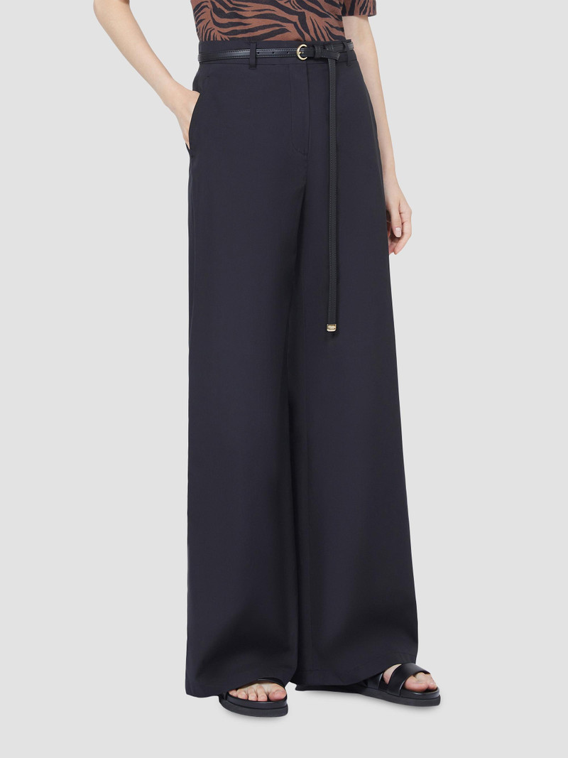 Women's Cotton Poplin Trousers - Black 4