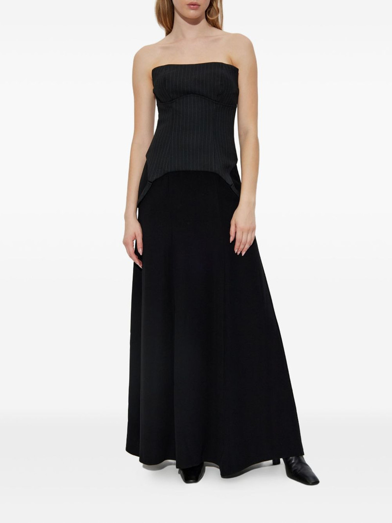 pinstripe-panel dress 3