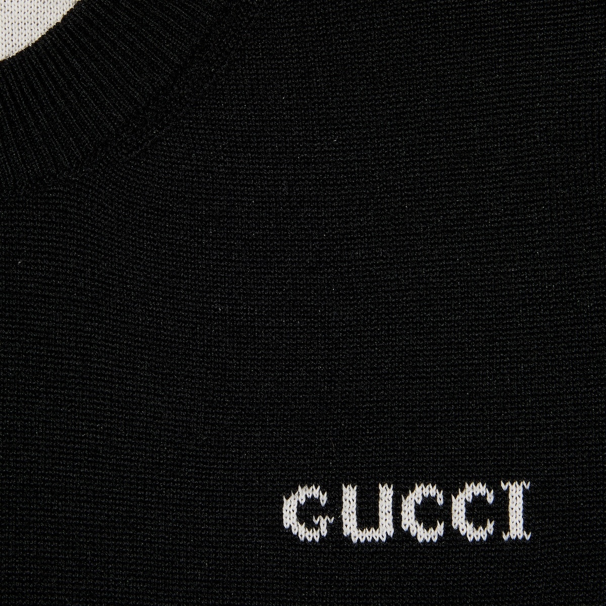 Wool top with Gucci intarsia - 7