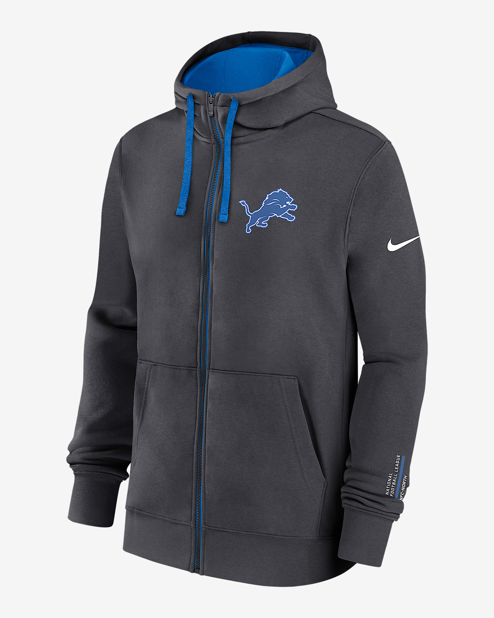 Detroit Lions Playbook Page Club Men's Nike NFL Full-Zip Hoodie - 1