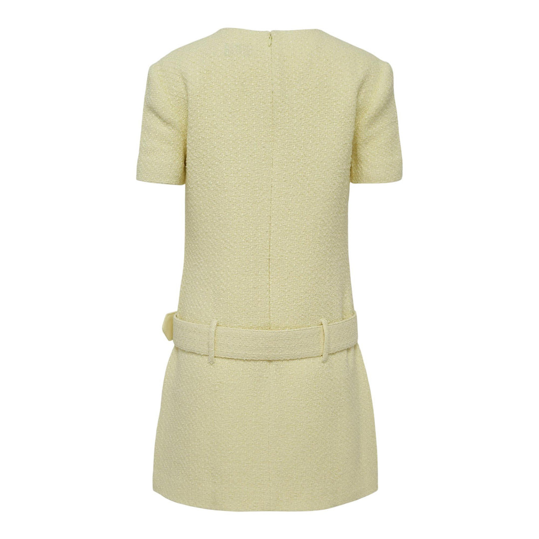 Yellow Boucle Mini Dress - 2