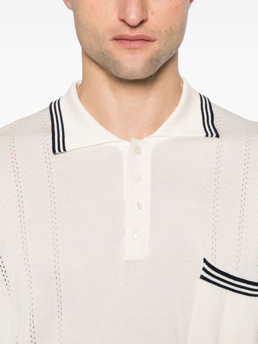 knitted polo shirt - 4