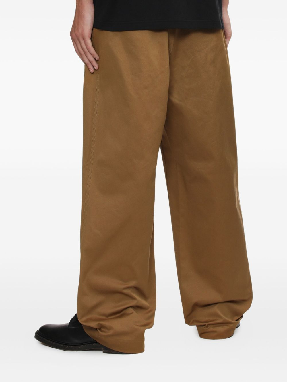 belt-detail wide-leg trousers - 4
