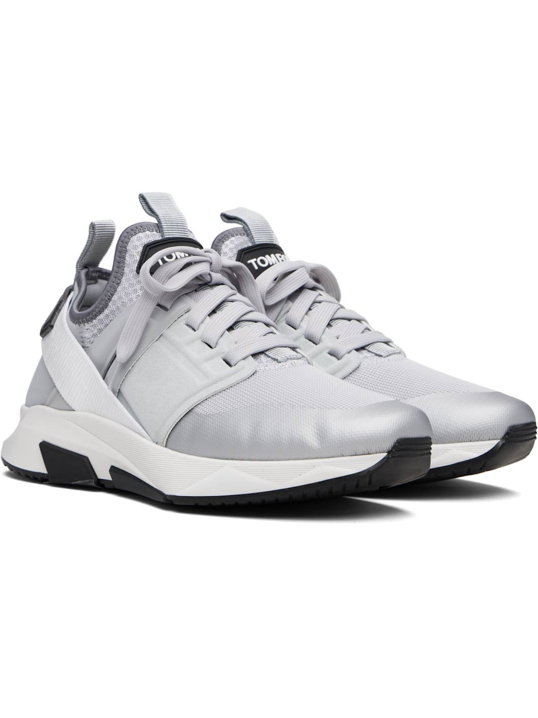 Gray Neoprene Suede Jago Sneakers - 4